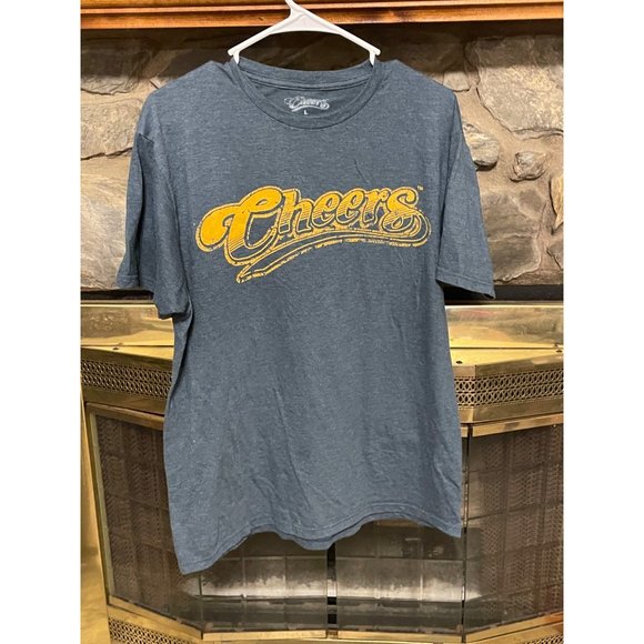 Cheers Size Large Mens Blue T-Shirt #R-4-3 - Picture 1 of 4